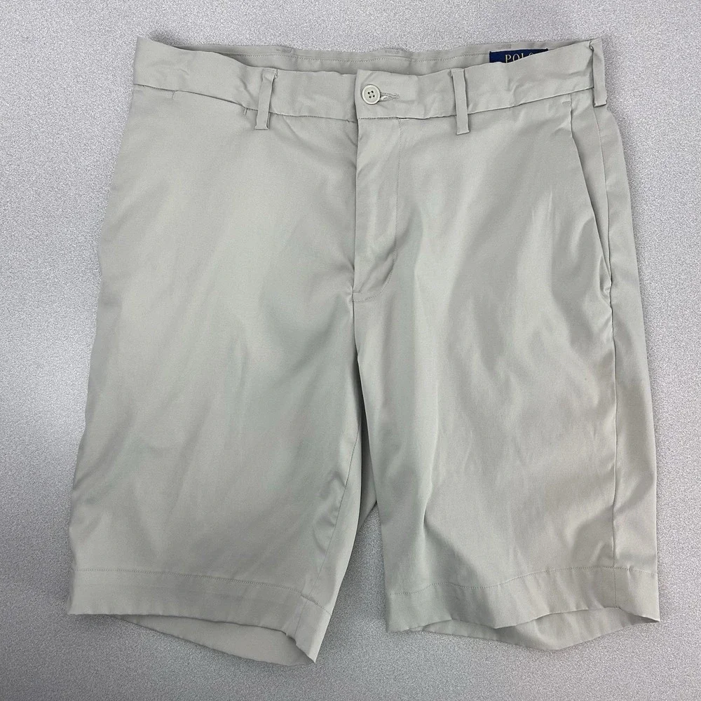 Polo Ralph Lauren Performance Stretch Classic Fit Khaki Golf‎ Shorts Mens Sz 30